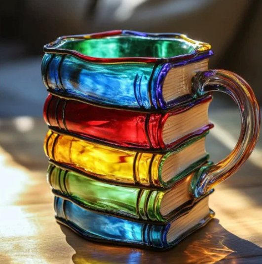 Tazza Colorata Artigianale con Design a Libro