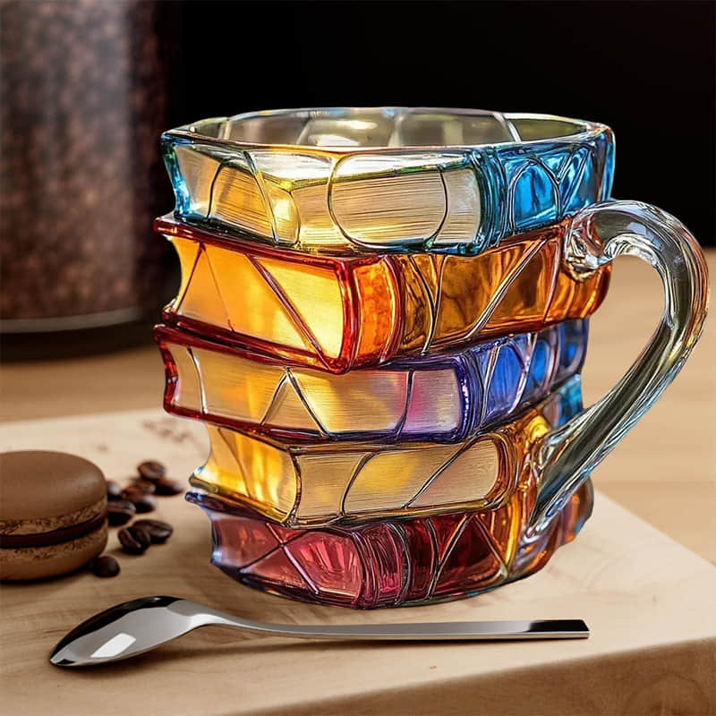Tazza 3D Artigianale della Felicità per Amanti della Lettura