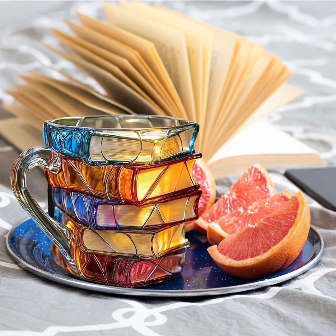 Tazza 3D Artigianale della Felicità per Amanti della Lettura