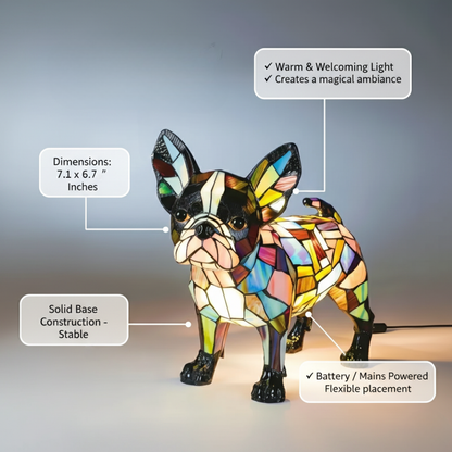 Boston Terrier Eleganz-Lampe