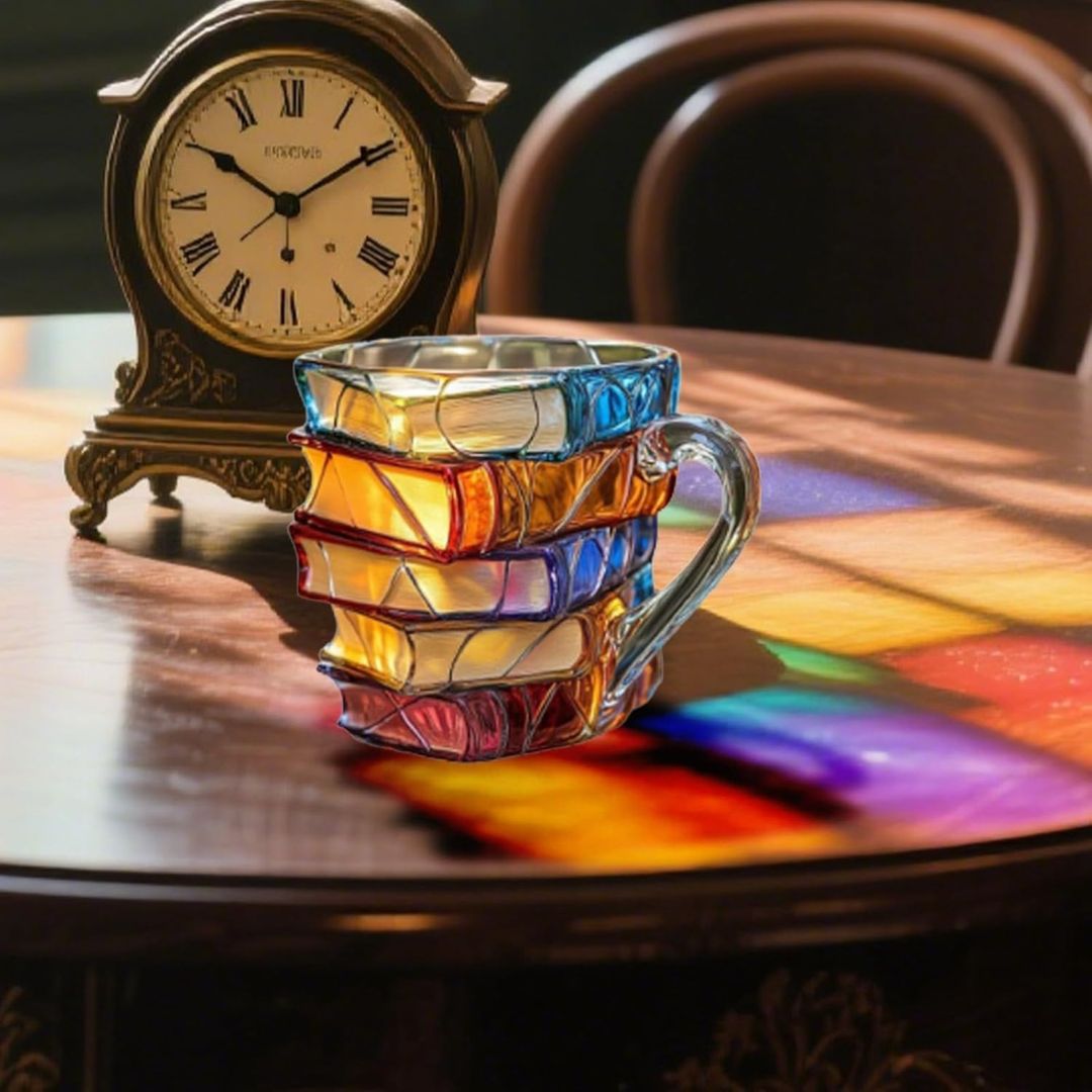Tazza 3D Artigianale della Felicità per Amanti della Lettura