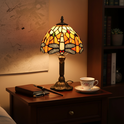 Dekorative LED-Tischleuchte im Tiffany-Stil