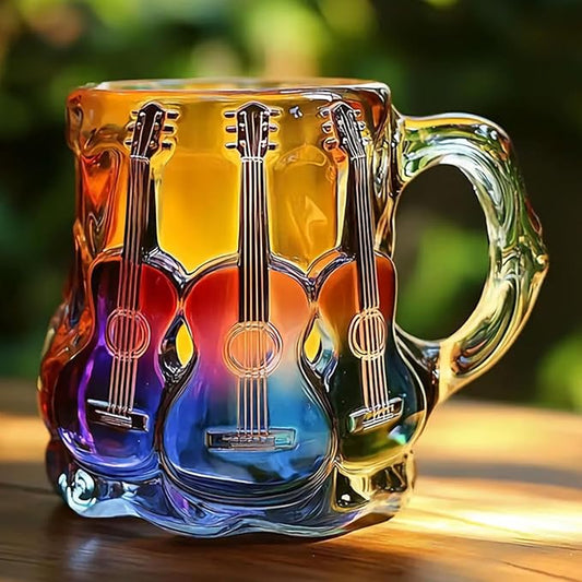 Tazza artigianale con design 3D a chitarra