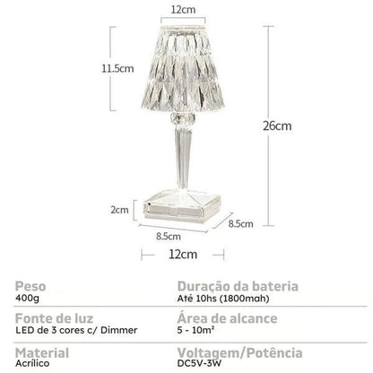 Lampada da Tavolo LED Wireless 3 in 1 Versatile
