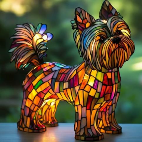 Strahlende Yorkshire-Terrier-Leuchte