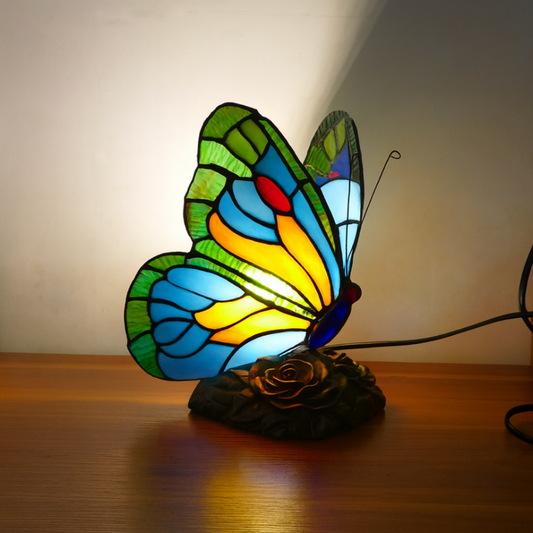 Lampada a farfalla blu