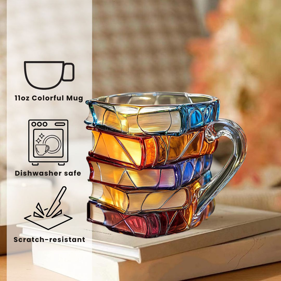 Tazza 3D Artigianale della Felicità per Amanti della Lettura